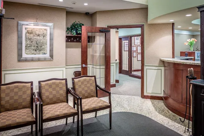 Scarsdale office lobby and reception area